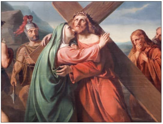 Mary - Jesus carrying Cross
