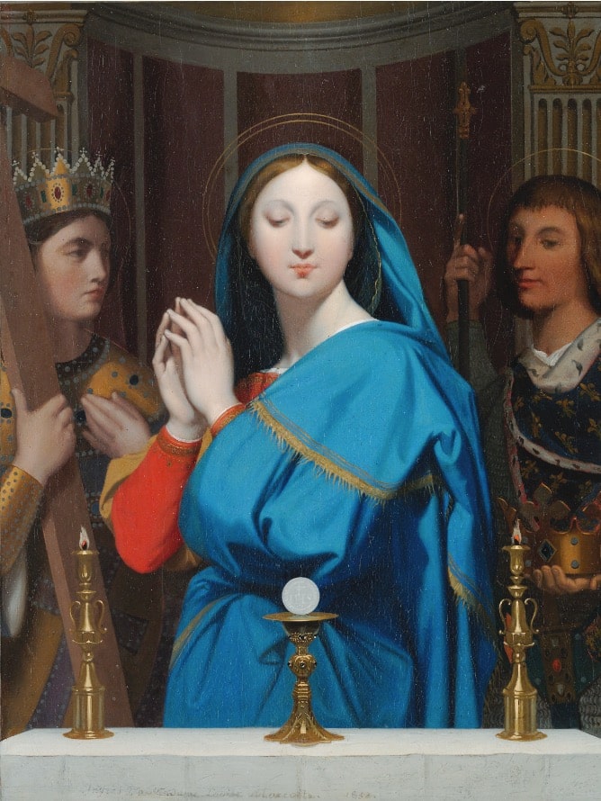 Virgin adoring the Host