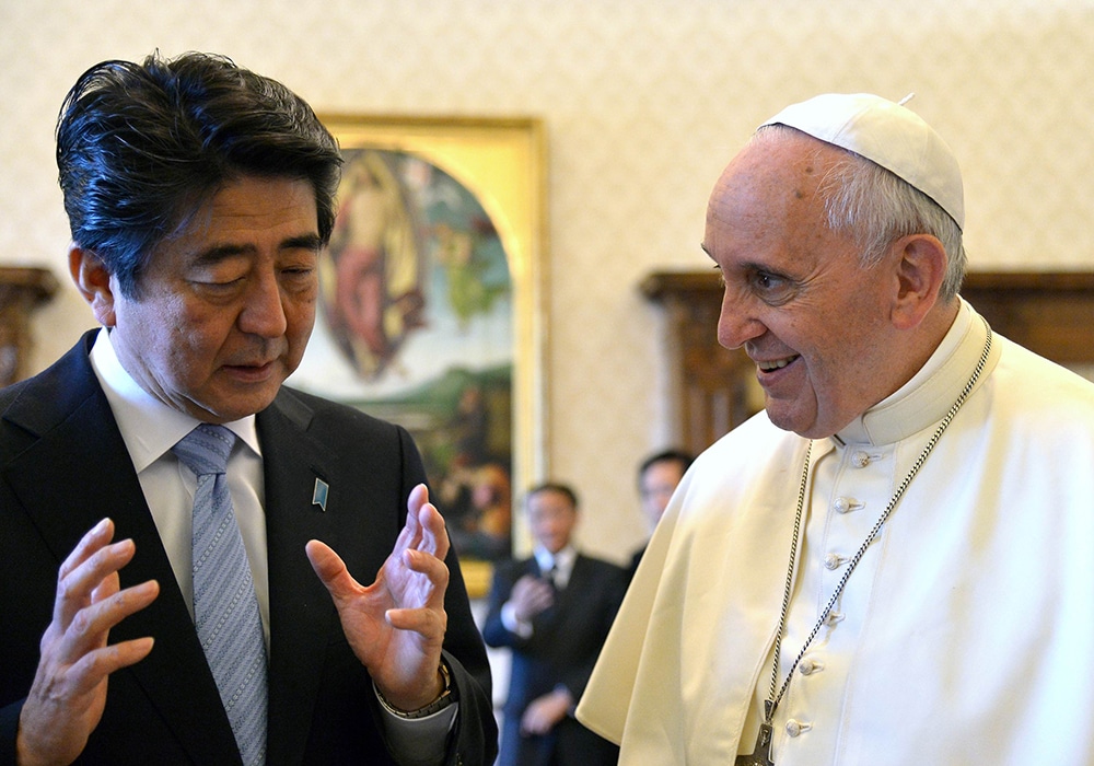 POPE JAPANESE PRIME MINISTER