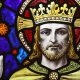 WINDOW DEPICTS CHRIST WITH CROWN