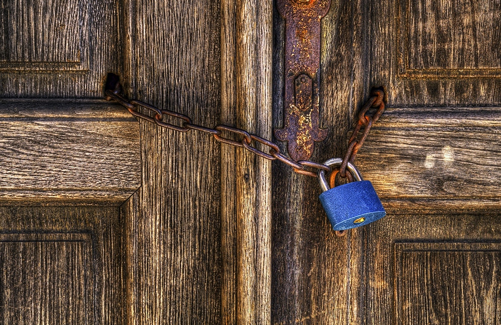 locked church door