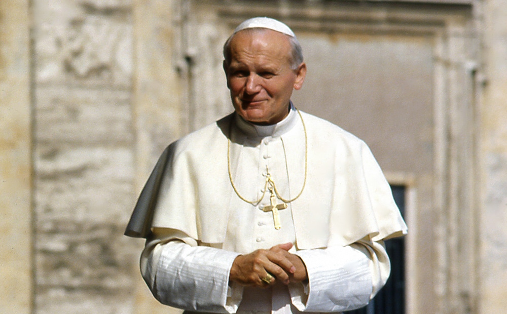 Pope John Paul II during an audience in St. Peter's Square in 1980