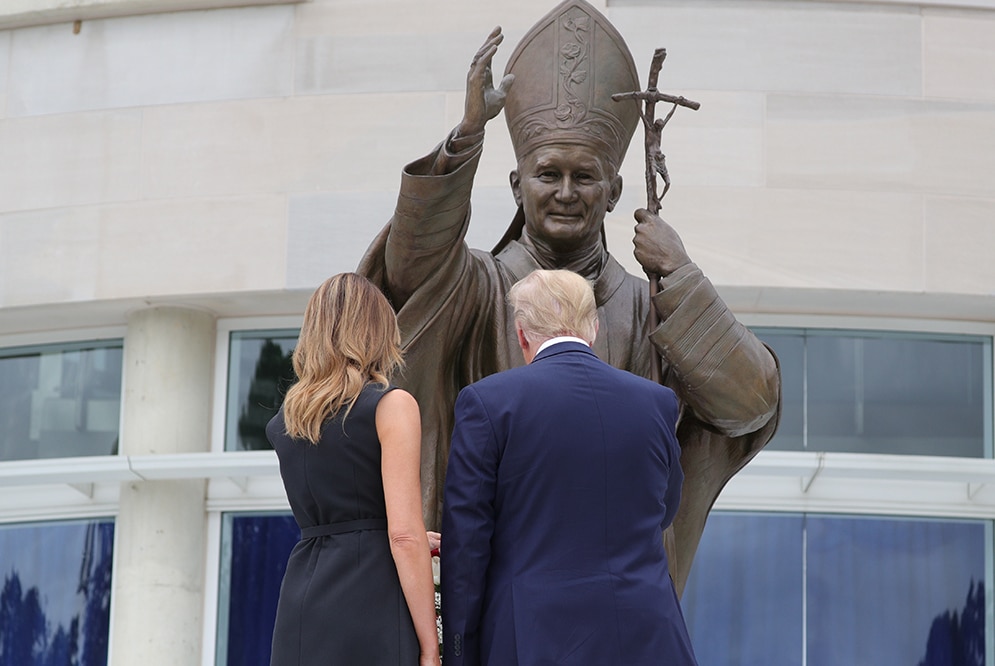 TRUMP FIRST LADY VISIT ST. JOHN PAUL II SHRINE