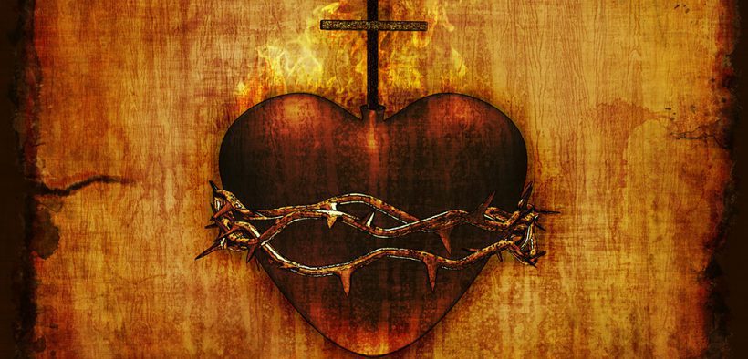 Sacred Heart on Parchment