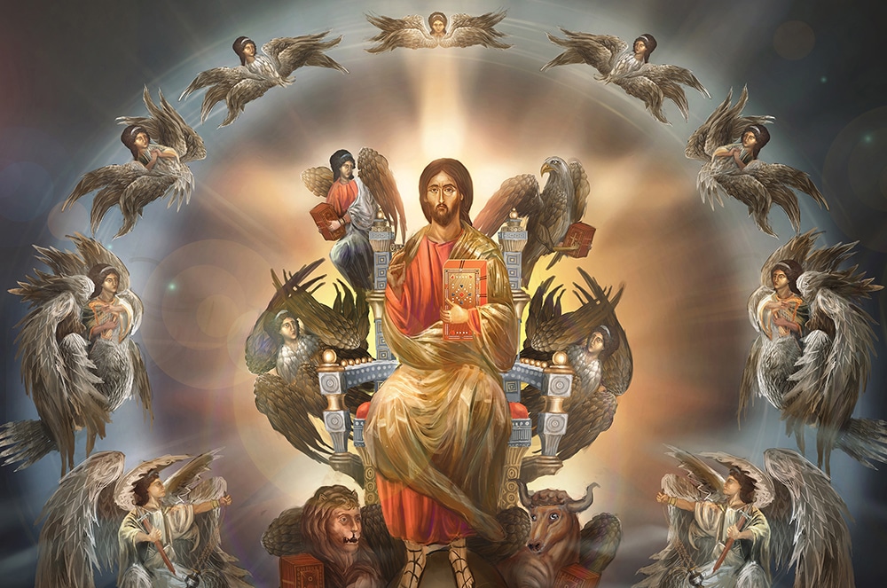 Jesus on his throne