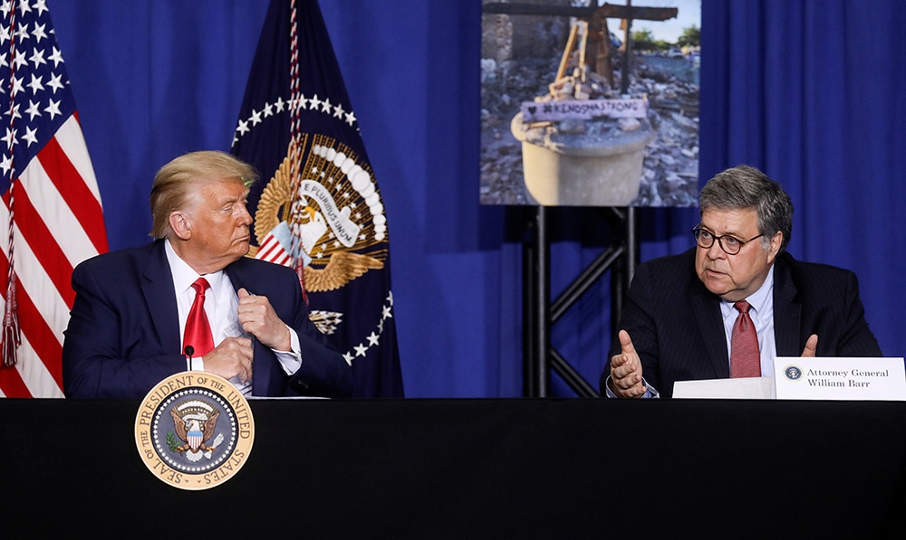 PRESIDENT DONALD TRUMP AND WILLIAM BARR