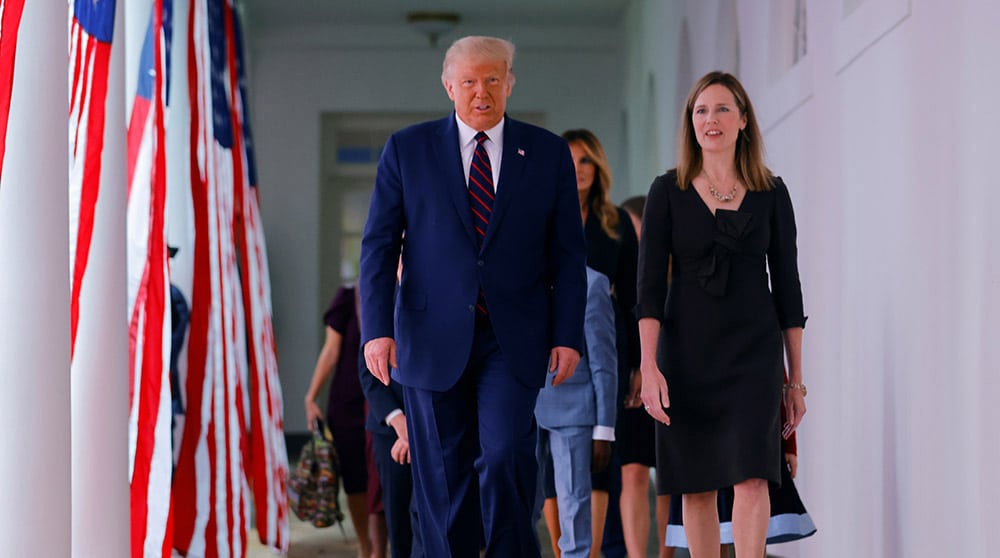 PRESIDENT DONALD TRUMP AND AMY CONEY BARRETT