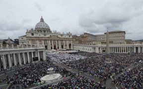 Pope Francis celebrates canonization Mass of Sts. John XXIII and John Paul II in St. Peter's Square at Vatican