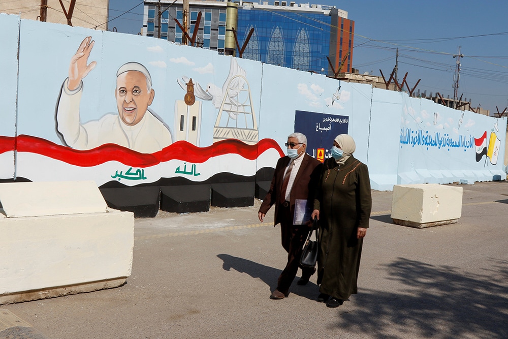 POPE MURAL CHURCH IRAQ
