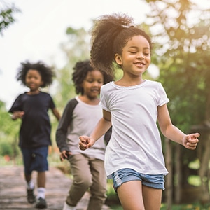 children running