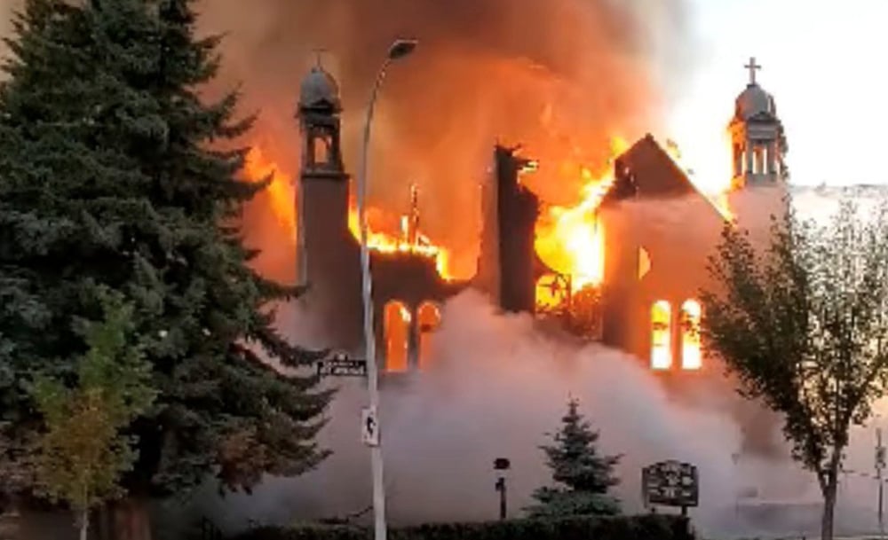 ALBERTA CHURCH FIRE DESTROYED