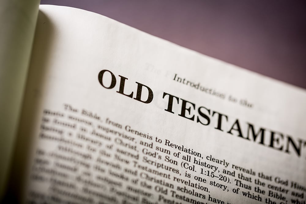 Closeup of Old Testament Bible Page
