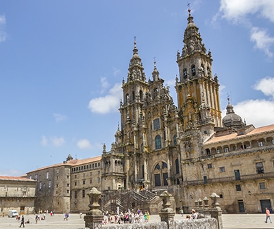 Facade of Santiago de Compostela cathedral