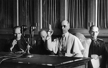 POPE PIUS XII GIVES RADIO MESSAGE DURING WORLD WAR II
