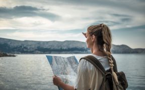 looking at map