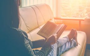 reading a book