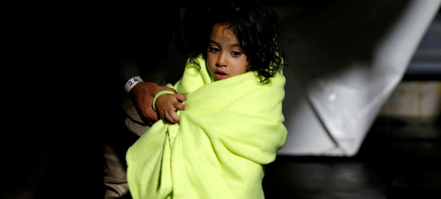 Libyan migrant child