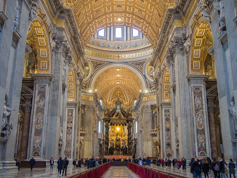The interior of St. Peter's Basilica