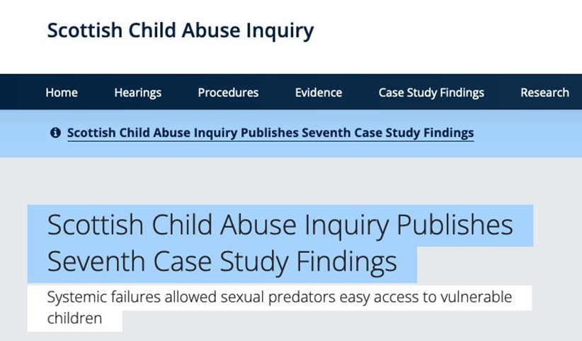 SCOTTISH CHILD ABUSE INQUIRY