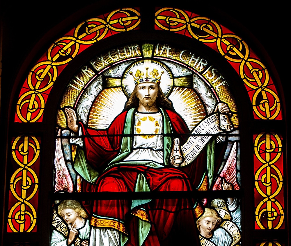 STAINED-GLASS CHRIST THE KING