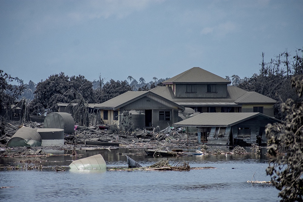 AFTERMATH VOLCANIC ERUPTION TSUNAMI TONGA