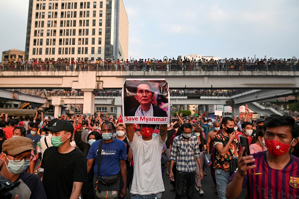 MYANMAR MILITARY COUP PROTEST