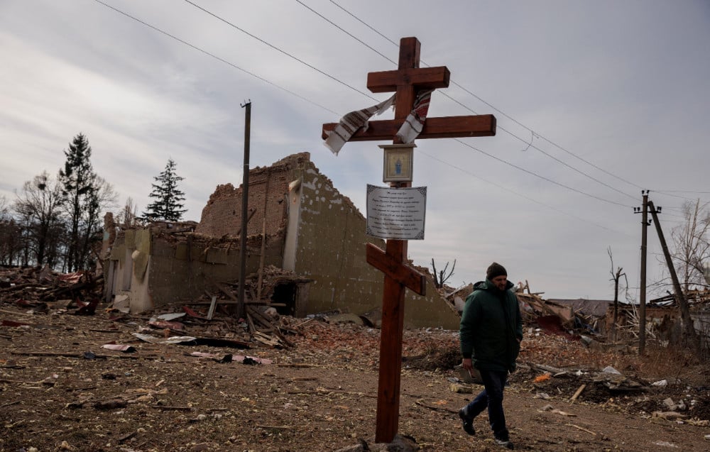 UKRAINE DESTROYED ADMINISTRATION BUILDING