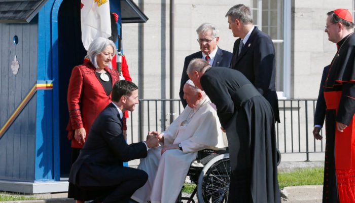 Pope greets Canadian prime minister 20220727T1745-POPE-QUEBEC-GOVERNMENT-1731066(1) Pope Canada