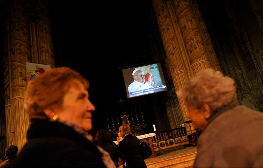POPE FRANCIS TV ELECTION ITALY CATHEDRAL