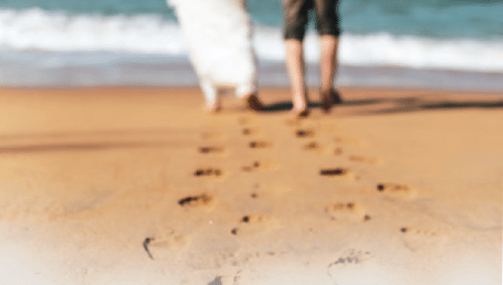 footprints in sand