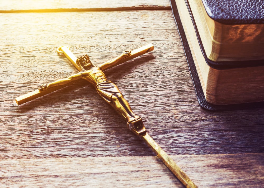 crucifix and Bible