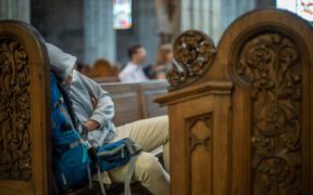 homeless in church