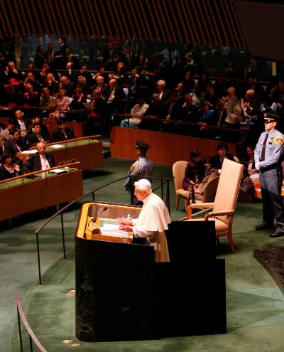 Pope Benedict XVI at United Nations in New York