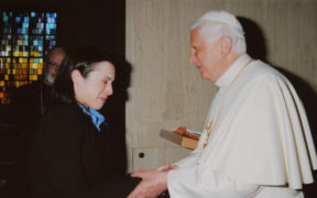 Pope Benedict and Faith Hakesley