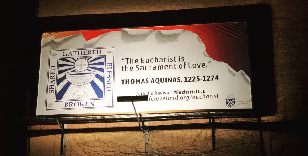 Eucharist Revival billboard