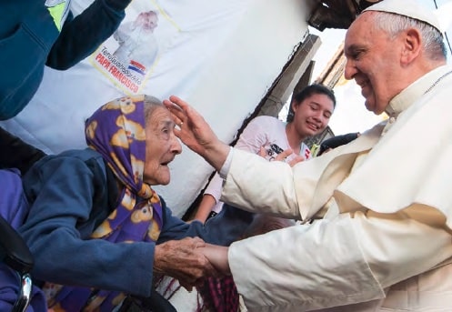 Pope with elderly