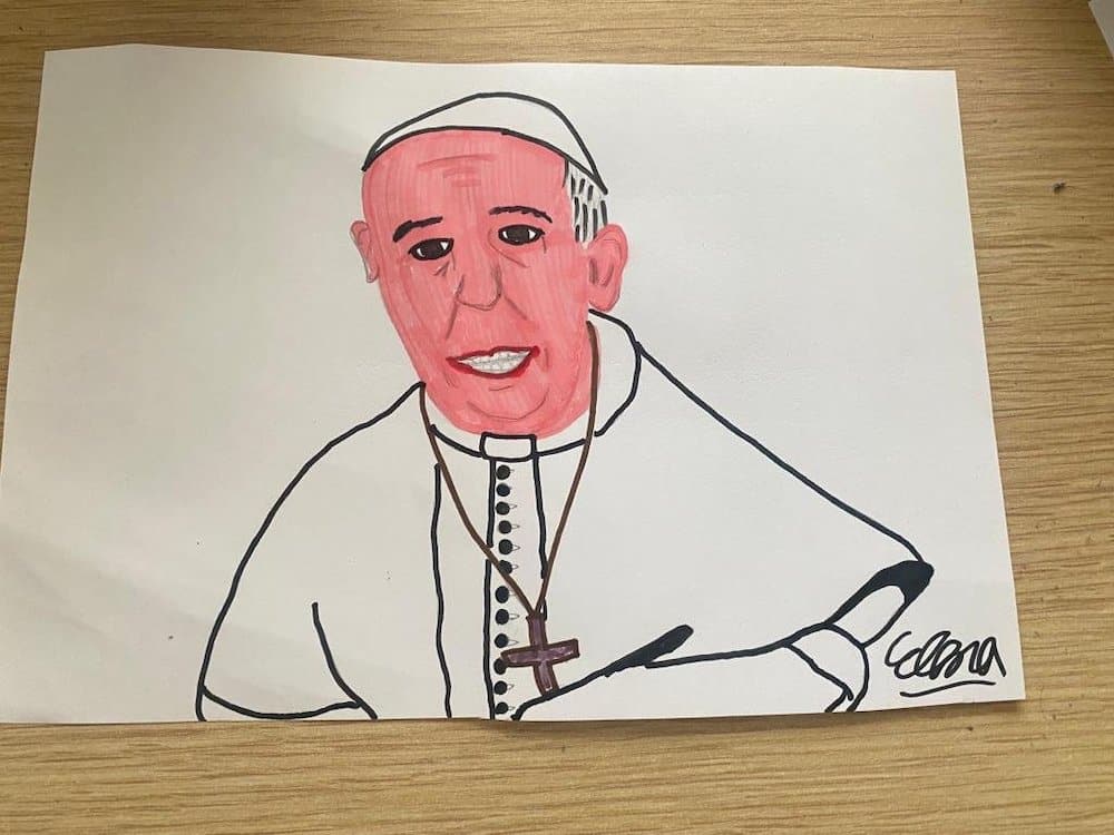CHILDREN CARDS POPE GET-WELL