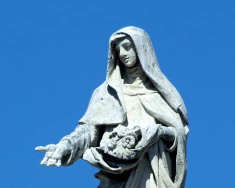 A statue of St. Elizabeth of Portugal