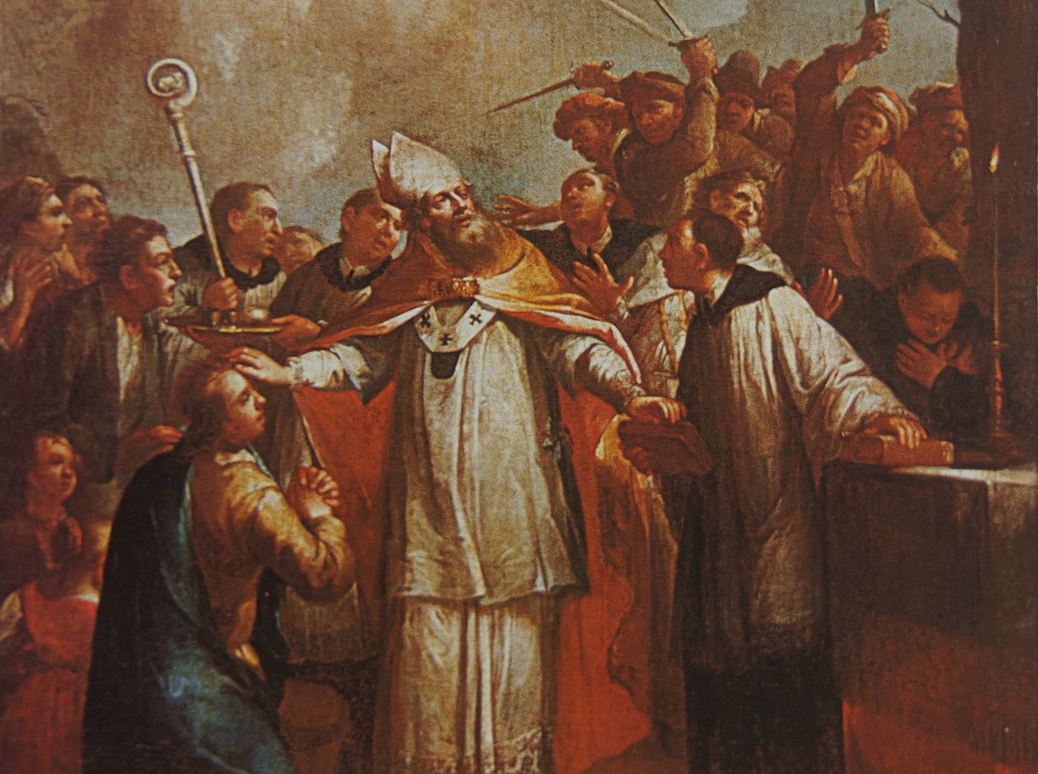 A painting of the martyrdom of St. Boniface