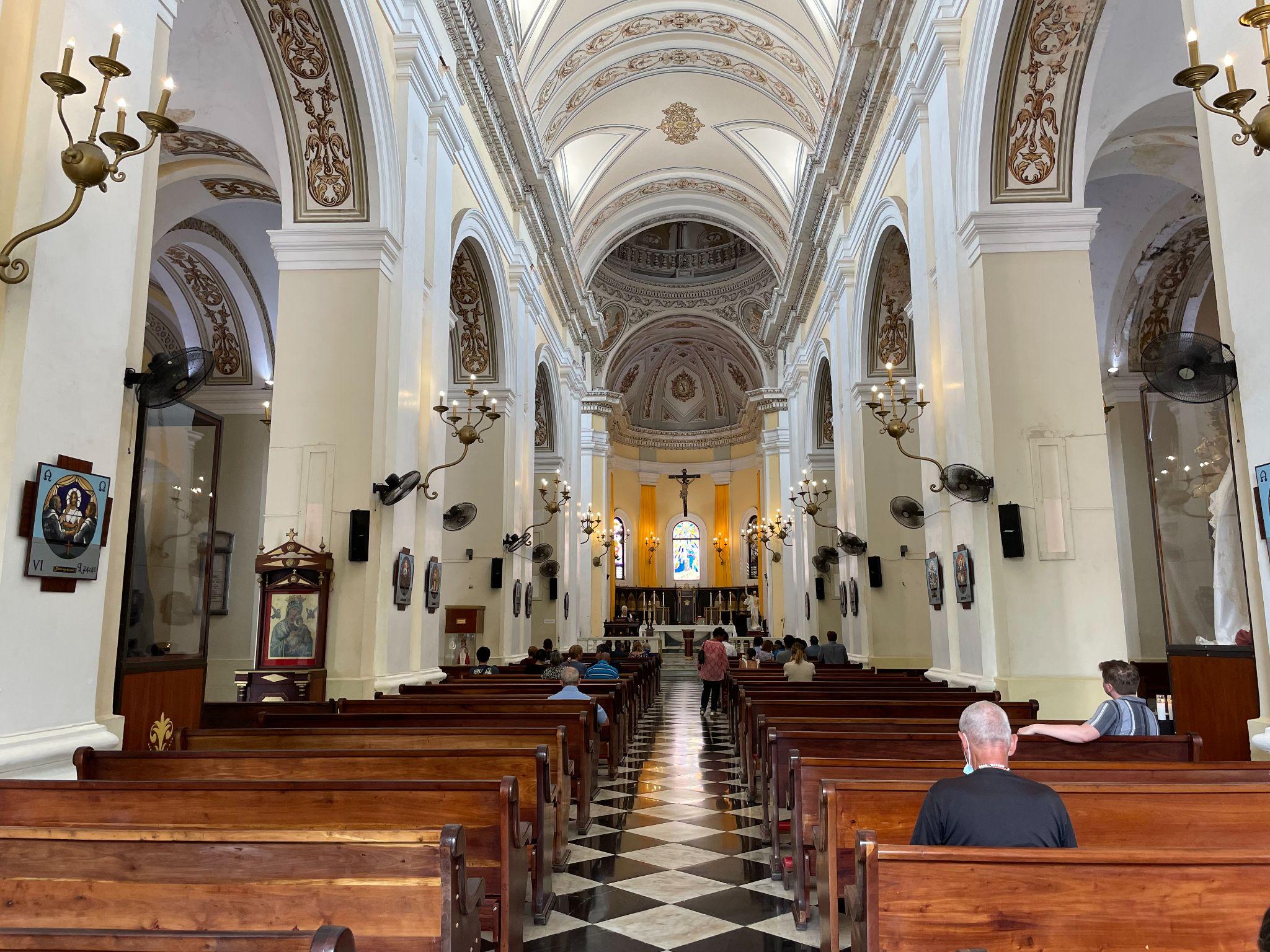 The sanctuary of the Metropolitan Cathedral Basilica of St. John the Baptist in Puerto Rico.