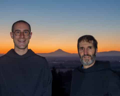Mountain climbing Benedictine monks