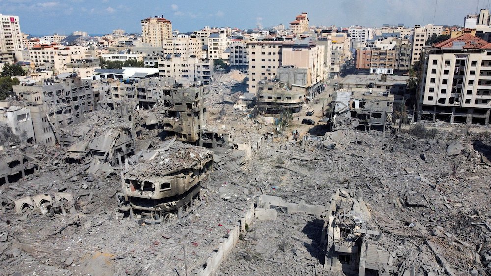 DESTROYED BUILDINGS GAZA CITY ISRAEL AIRSTRIKES