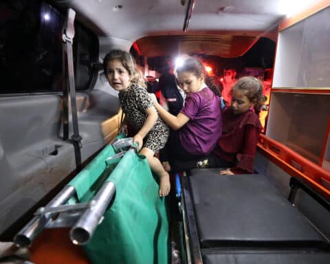 GAZA HOSPITAL BOMBING ISRAEL AIRSTRIKE
