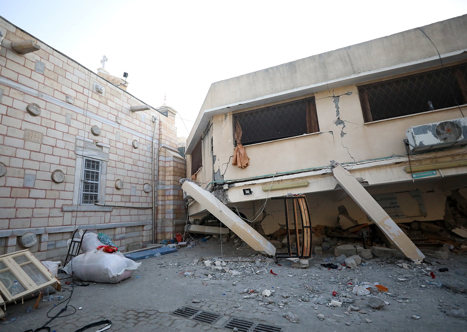 GREEK ORTHODOX CHURCH GAZA BOMBING AFTERMATH