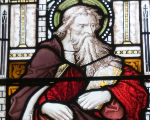 St Luke, stained glass