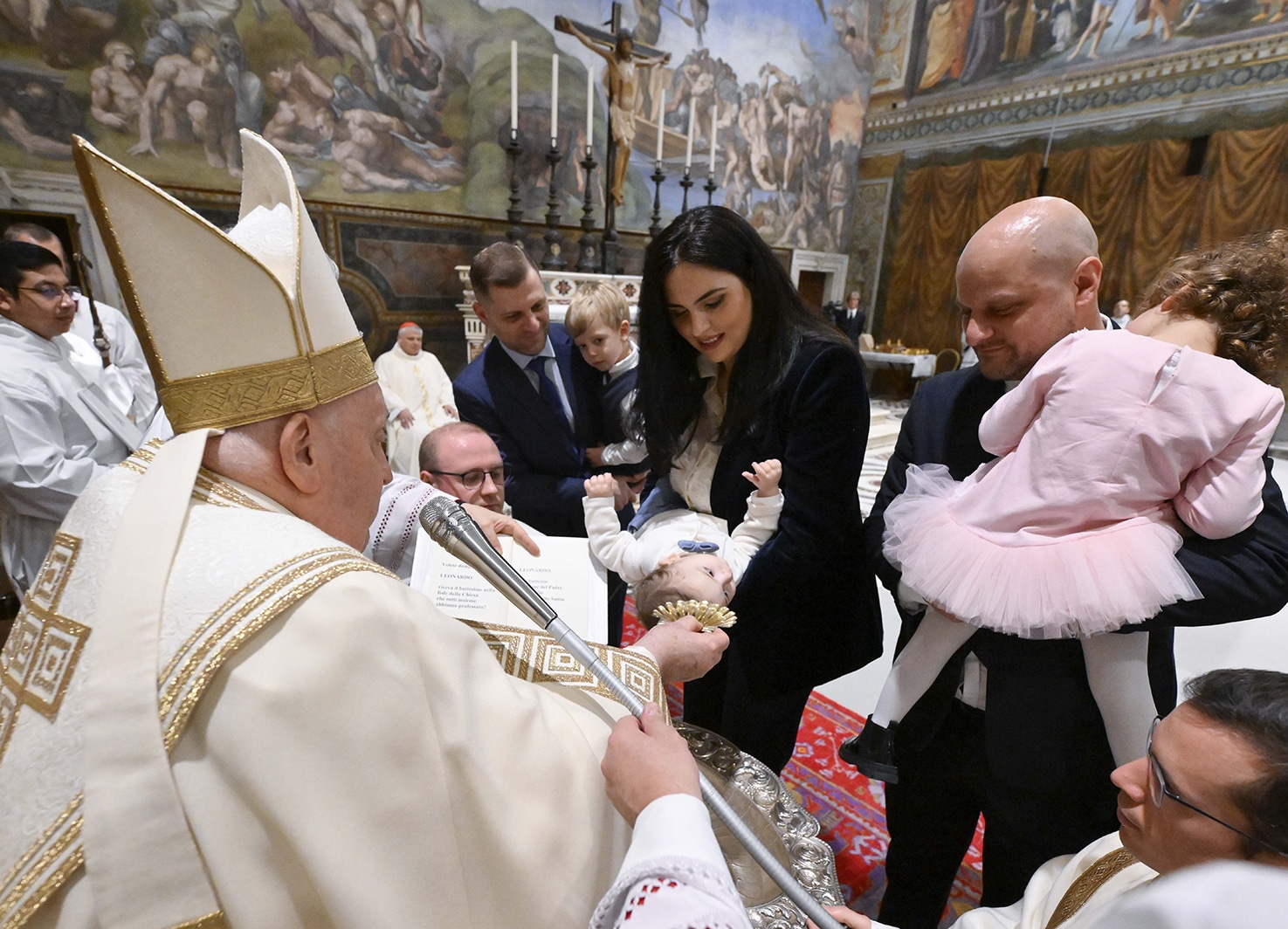 POPE FRANCIS BAPTISM SISTINE CHAPEL
