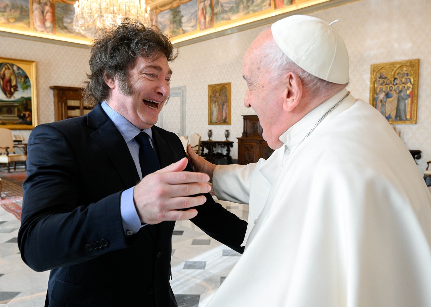 POPE FRANCIS AND JAVIER MILEI