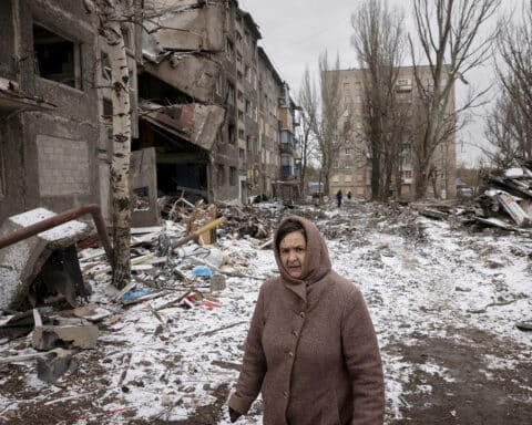 UKRAINE DESTROYED APARTMENTS