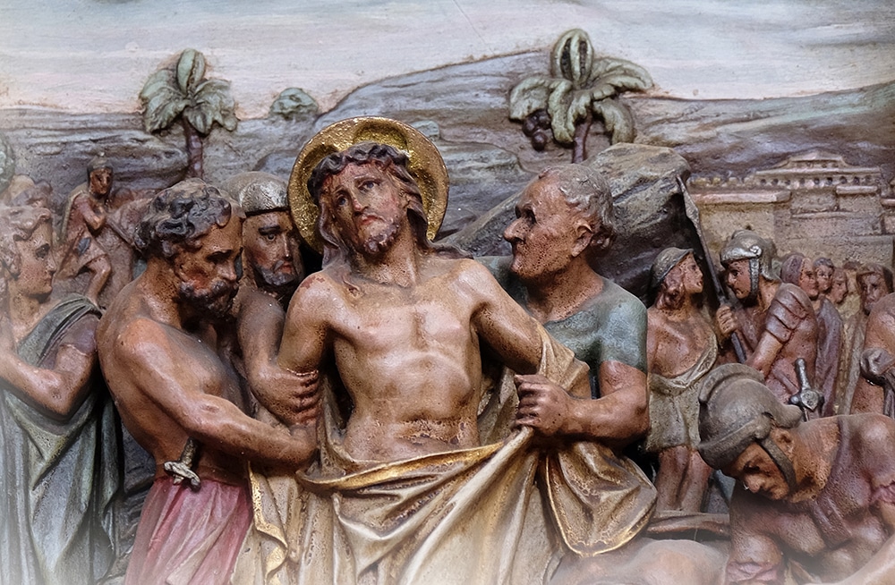 Jesus is stripped of his garments