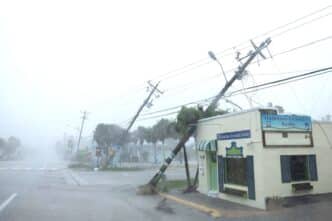 HURRICANE MILTON FLORIDA DOWNED UTILITY POLES